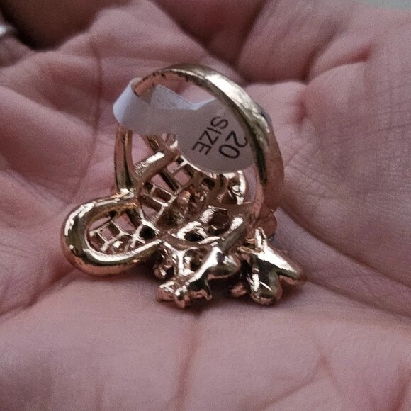 Fashion Ring Butterfly Shape Multi Color Faux Gemstone Fashion Jewelry Size - Picture 7 of 10